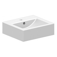 Раковина Scarabeo SQUARE подвесная или накладная с переливом с одним отверстием цвет белый 8025/B Раковина Scarabeo SQUARE подвесная или накладная с переливом с одним отверстием цвет белый 8025/B